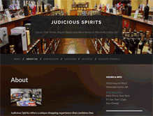 Tablet Screenshot of judiciousspirits.com